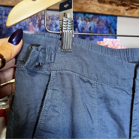 J JILL PURE JILL Garment Dyed Linen Crop Pant Travel Casual Commute Beach Comfy - Picture 10 of 12